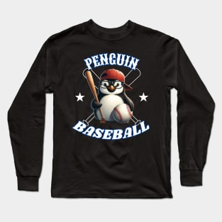 penguin baseball Long Sleeve T-Shirt